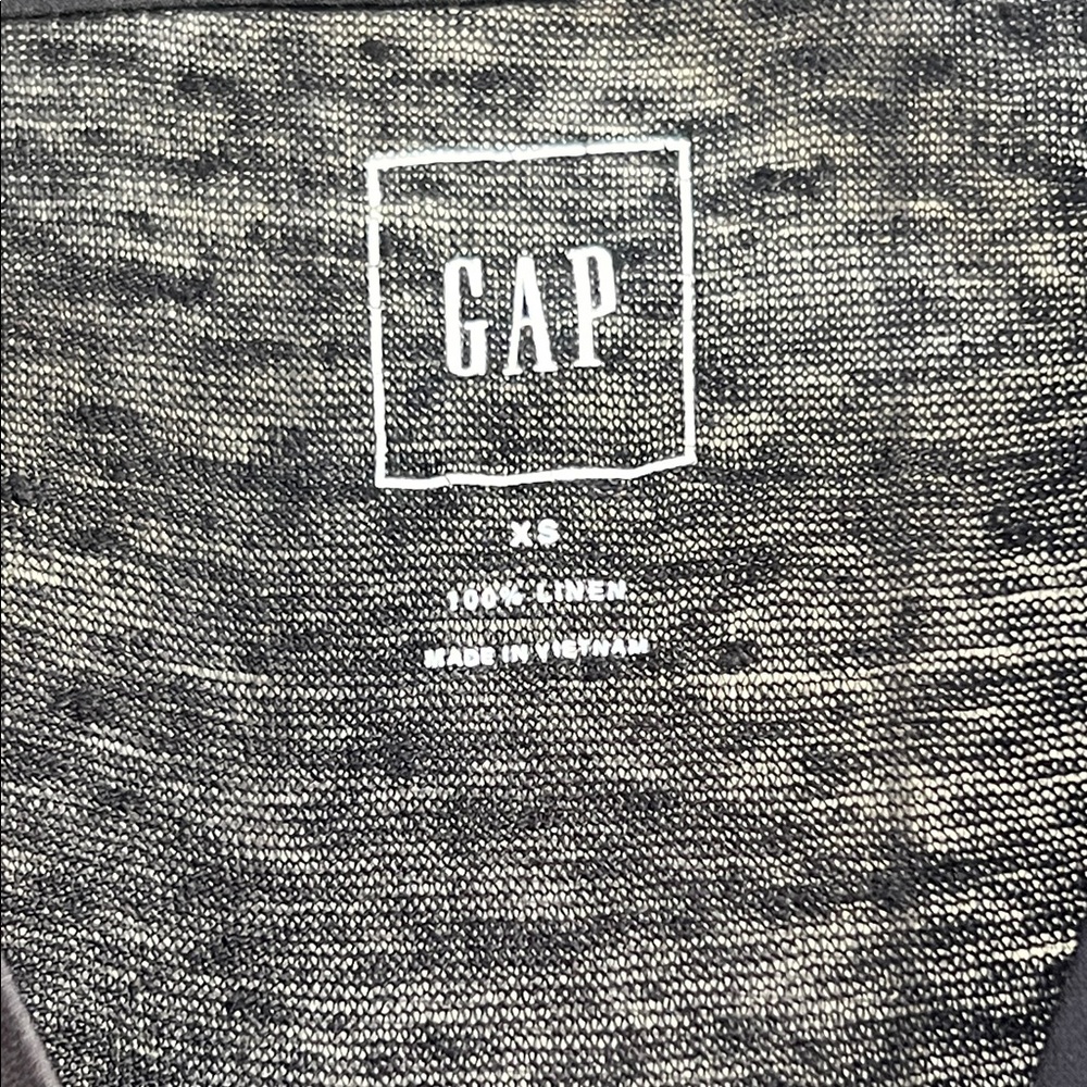 GAP Size XS Black Sleeveless Sheer Tank Top Hi-Low 100% Linen - Picture 3 of 10